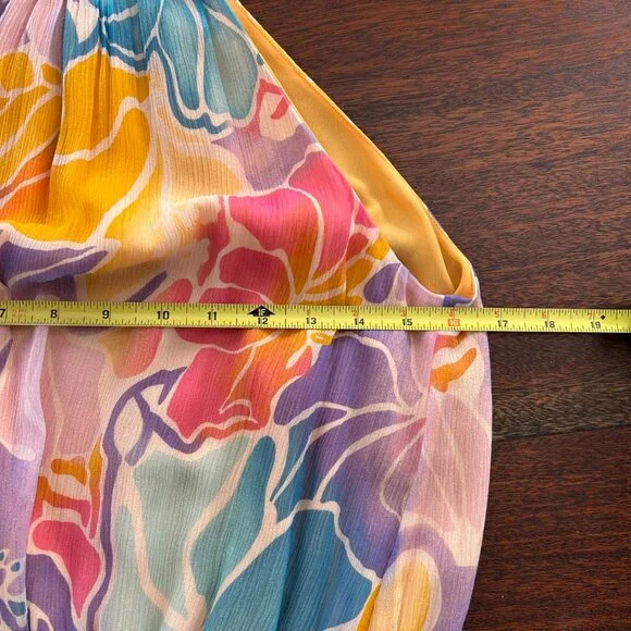 Ramy Brook Kourtney Smocked Floral Minidress, Med - Picture 10 of 11